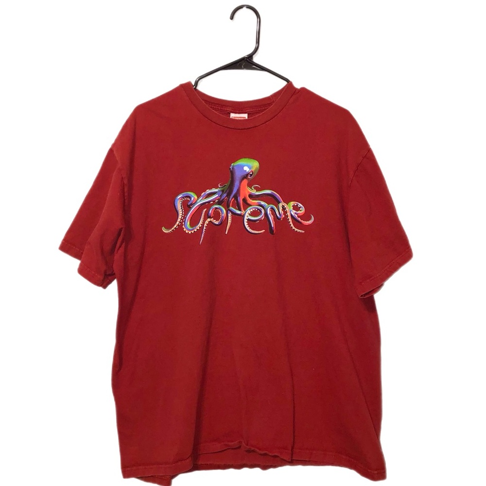 Men’s Supreme Red Octopus Tentacles Tee 100% Cotton T-Shirt